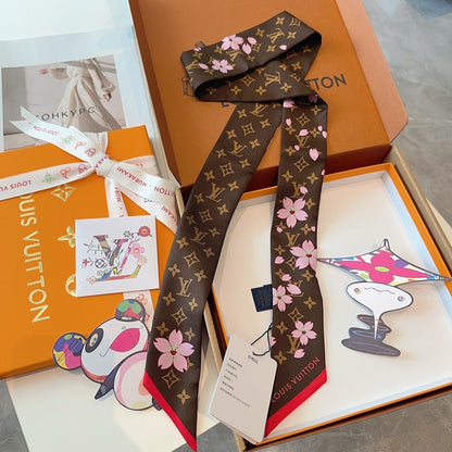 Silk twill long scarf headband 🎀