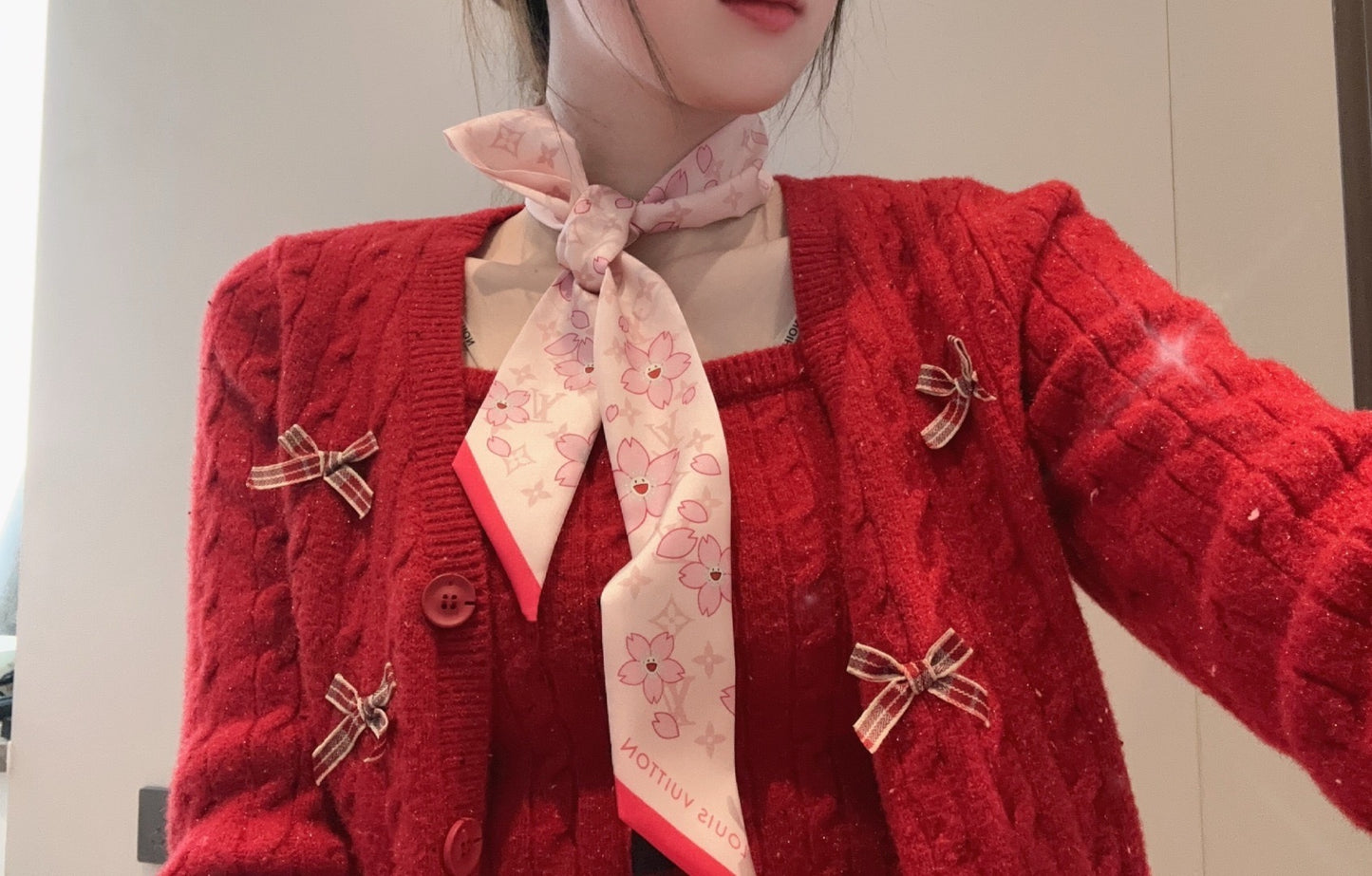 Silk twill long scarf headband 🎀