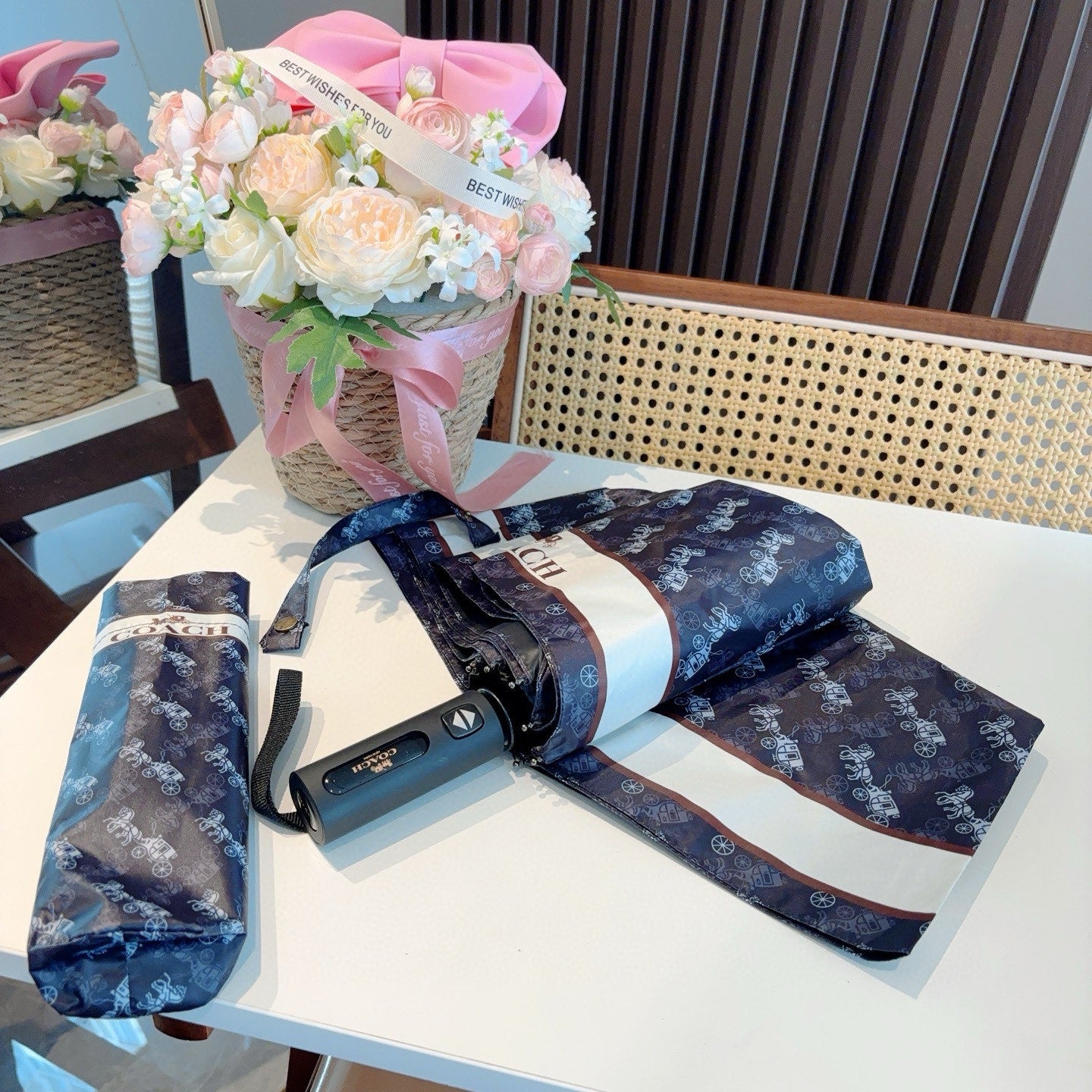 Summer new fully automatic folding umbrella for sunny weather