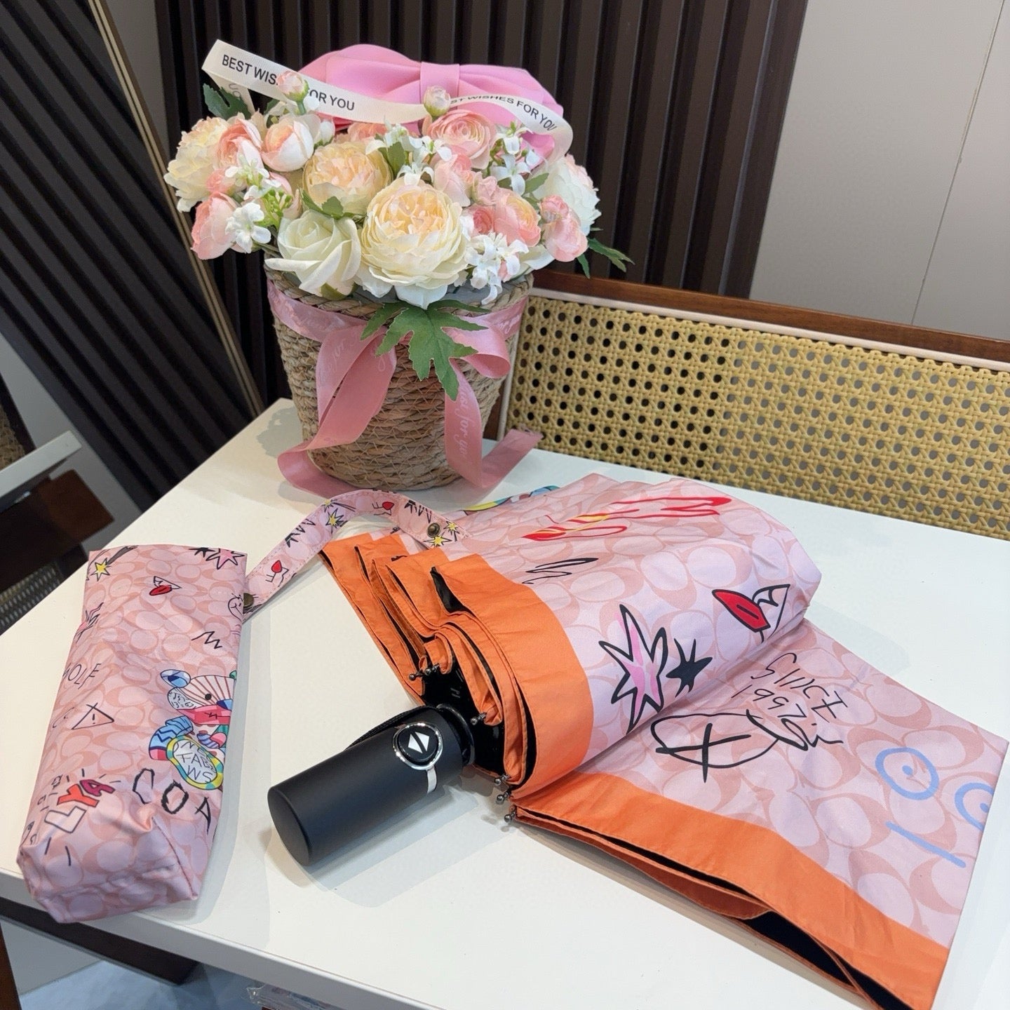 Summer new fully automatic folding umbrella for sunny weather