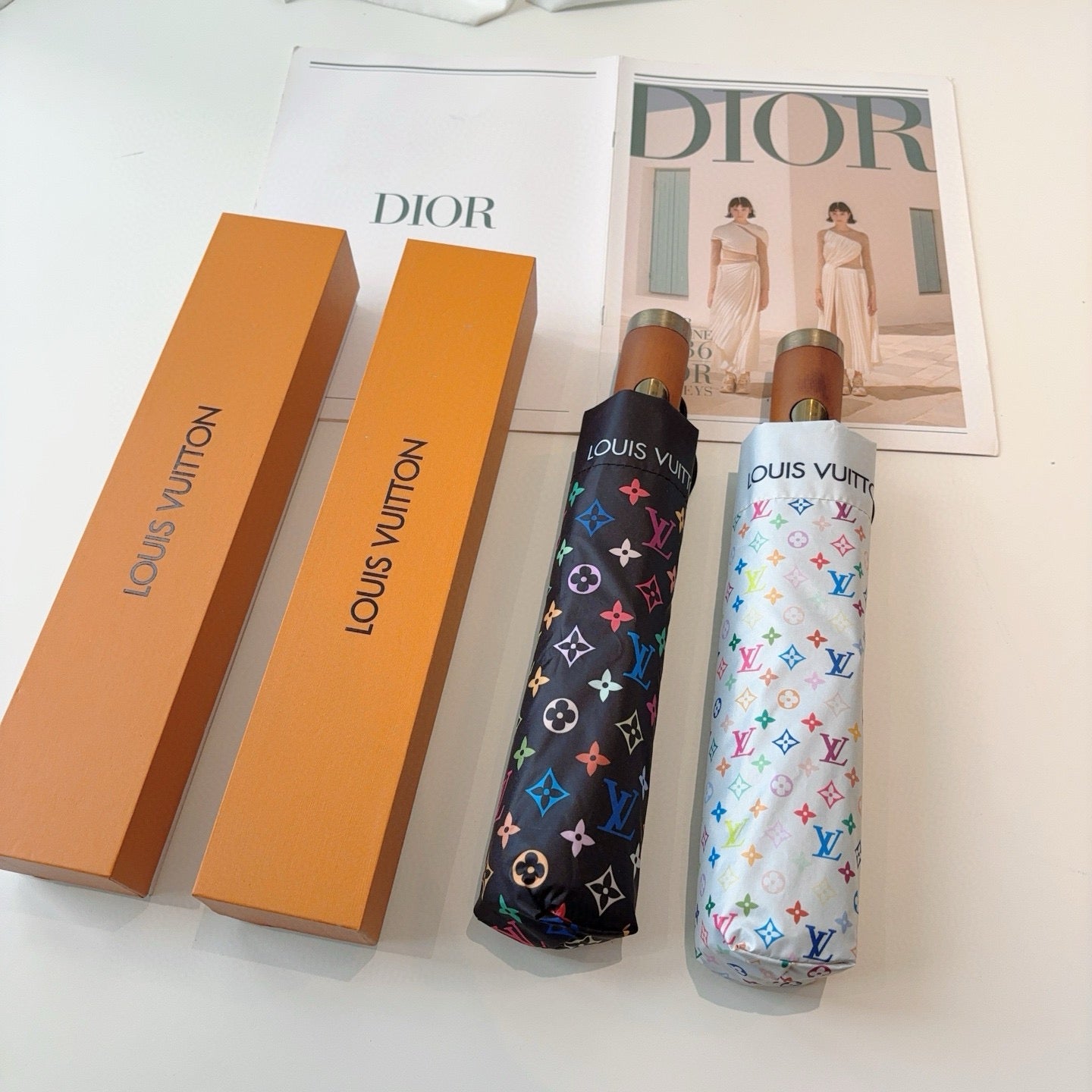 Triple fold automatic folding umbrella