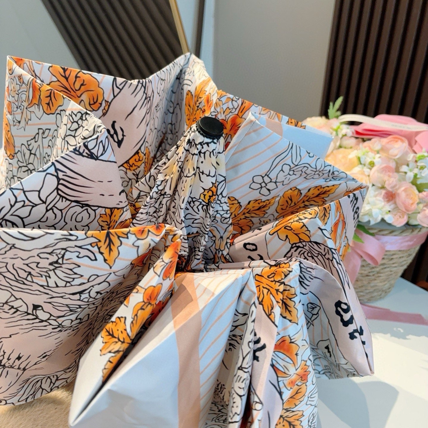 Triple fold automatic folding umbrella