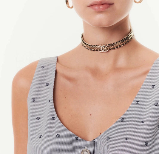 Sheepskin necklace, double layered design