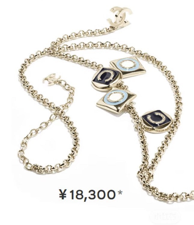 Early spring multi accessory enamel letter waist chain
