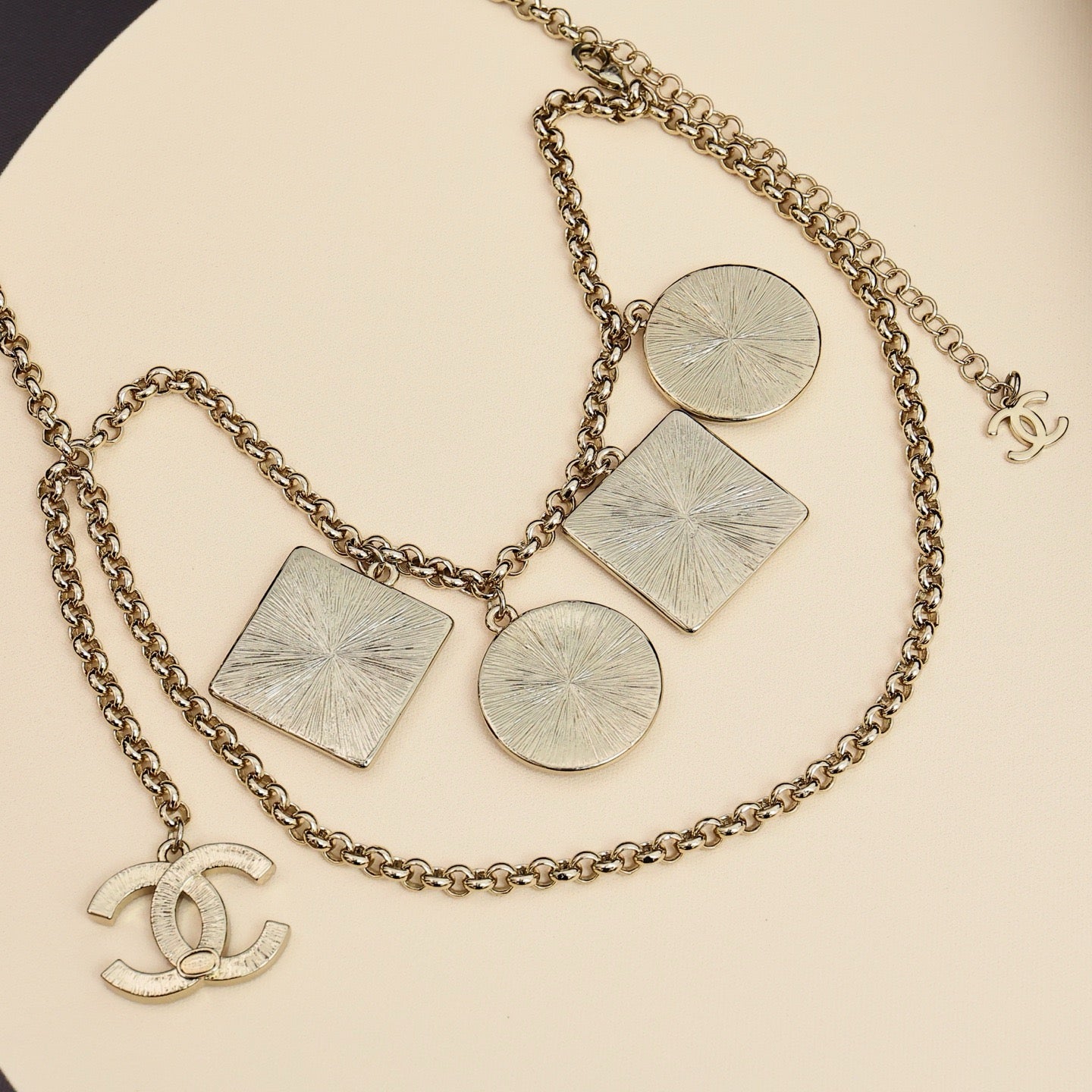 Early spring multi accessory enamel letter waist chain
