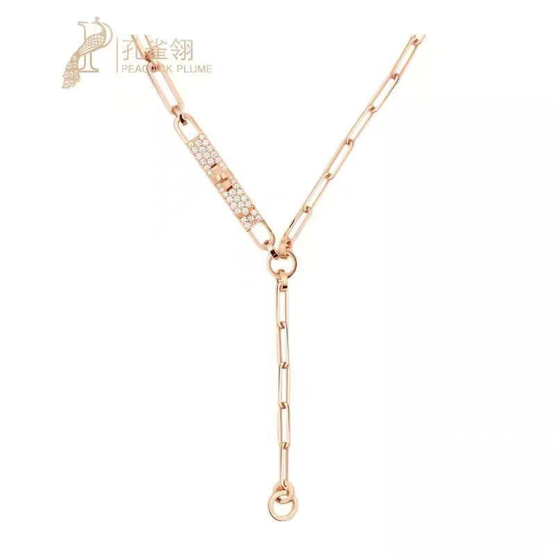 The necklace is exquisitely crafted