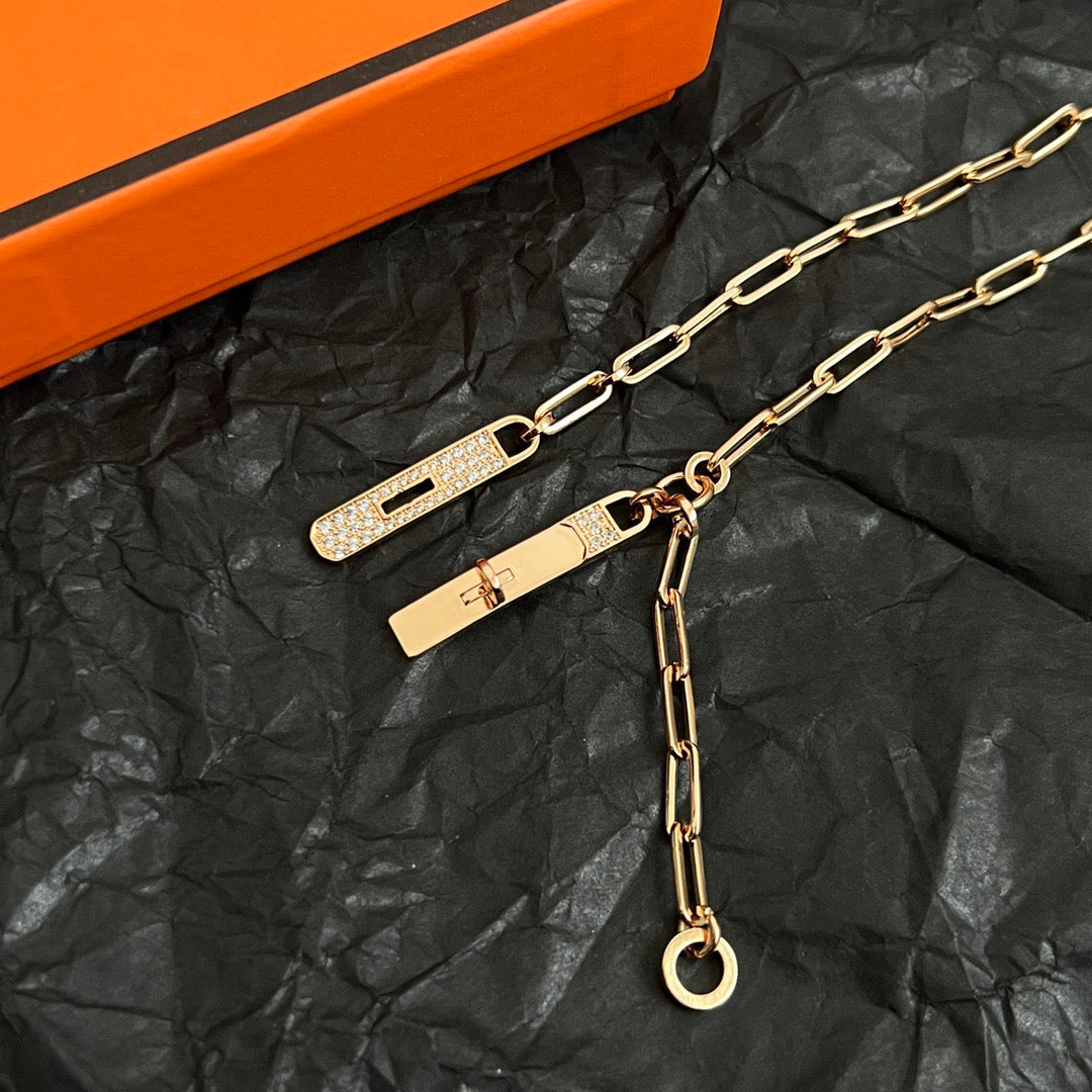 The necklace is exquisitely crafted