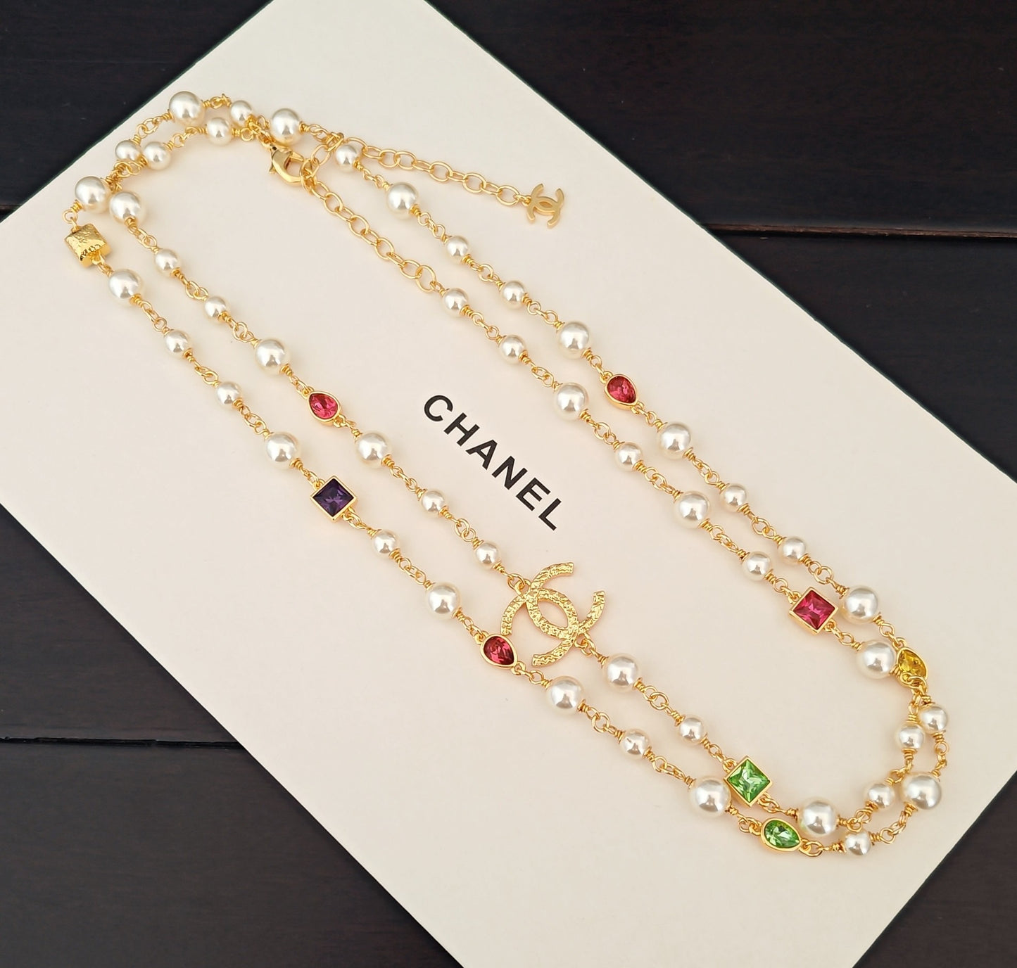 Latest model 🆕🆕 Golden Diamond Pearl Sweater Chain