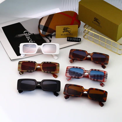 Retro Plaid Square Sunglasses 33004
