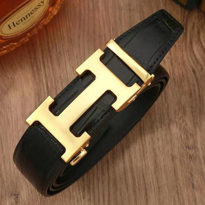 3 Colors Classic Buckle Leather Belt