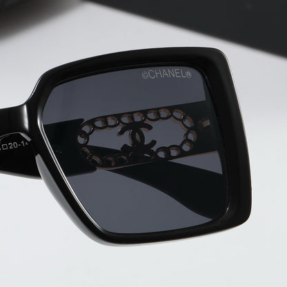 5 colors new full lens iconic logo sunglasses
