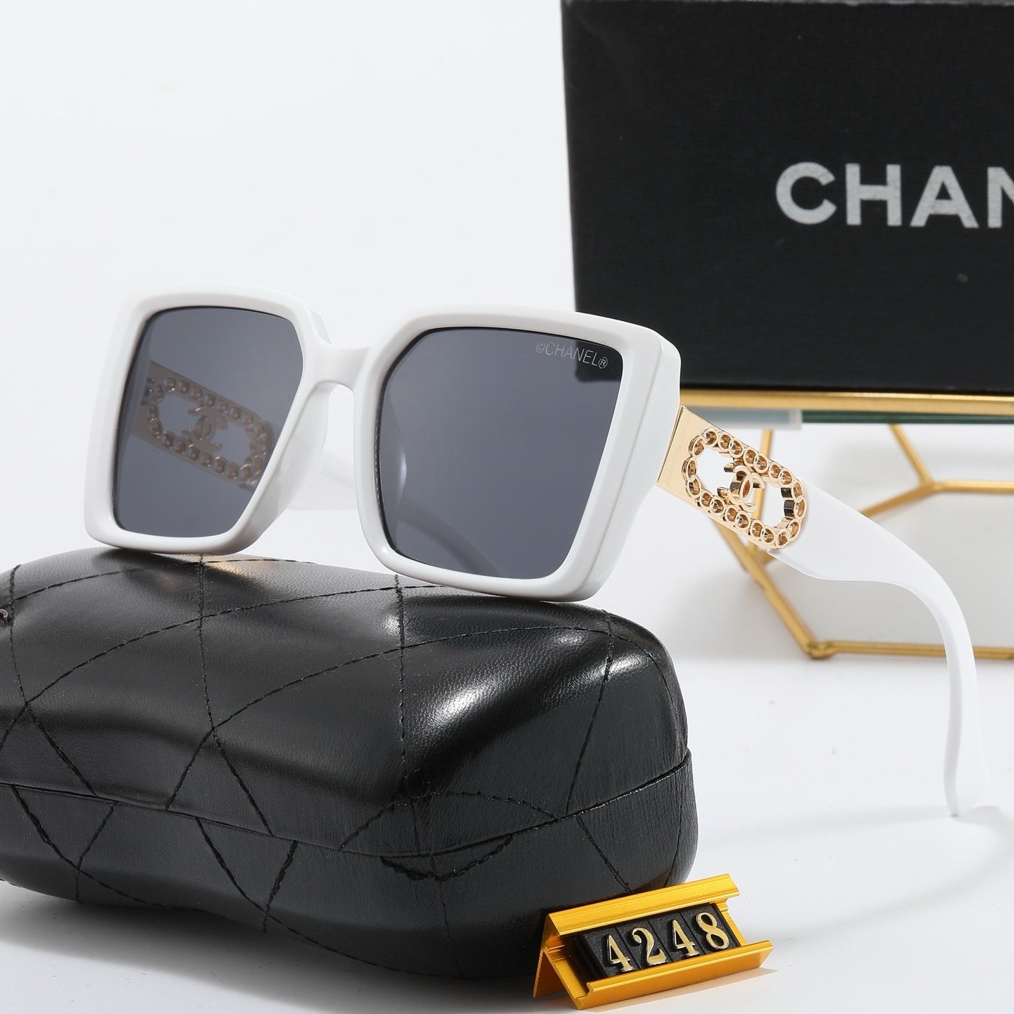 5 colors new full lens iconic logo sunglasses