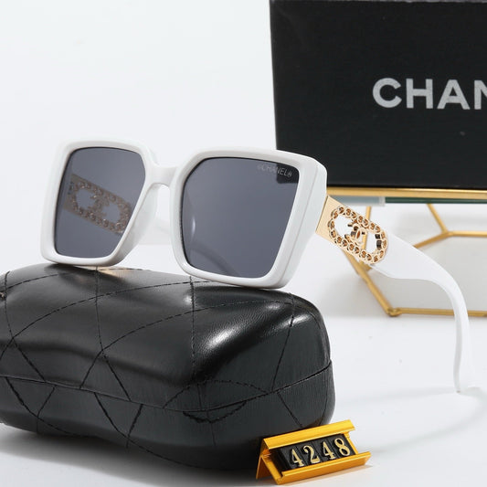 5 colors new full lens iconic logo sunglasses
