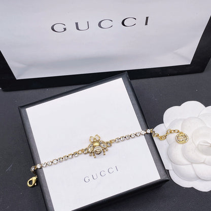 Crystal Diamond Bee Bracelet