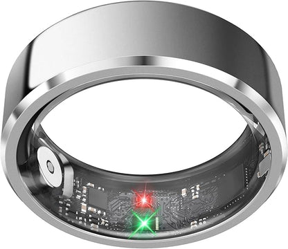 Smart Ring for Men Women, Health Fitness Tracker with Heart Rate/Blood Pressure/Blood Oxygen Monitor,Sleep Tracker,Pedometer, No Subscription, IP68 Waterproof Ring for iPhone&Android