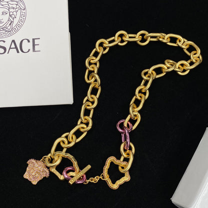 Punk Pink Diamond Pendant Necklace