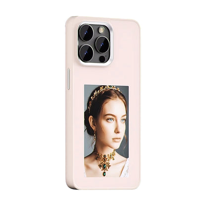 The latest AI ink screen iPhone case in 2025, 4-color HD 4.0-inch large screen, built-in lens holder, the best smart NFC phone case