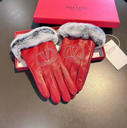 2025 New Long Style Lazy Rabbit Hair Touchscreen Women's Gloves