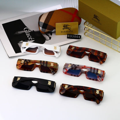 Retro Plaid Square Sunglasses 33004