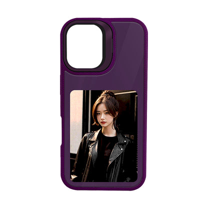 The latest AI ink screen iPhone case in 2025, 4-color HD 4.0-inch large screen, built-in lens holder, the best smart NFC phone case