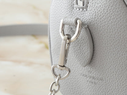 Grey embossed leather bag