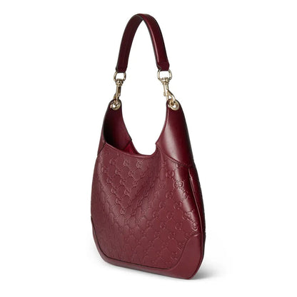 Ankara Red Printed Embossed Leather