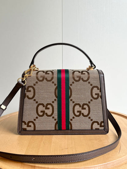 Square retro style tote bag