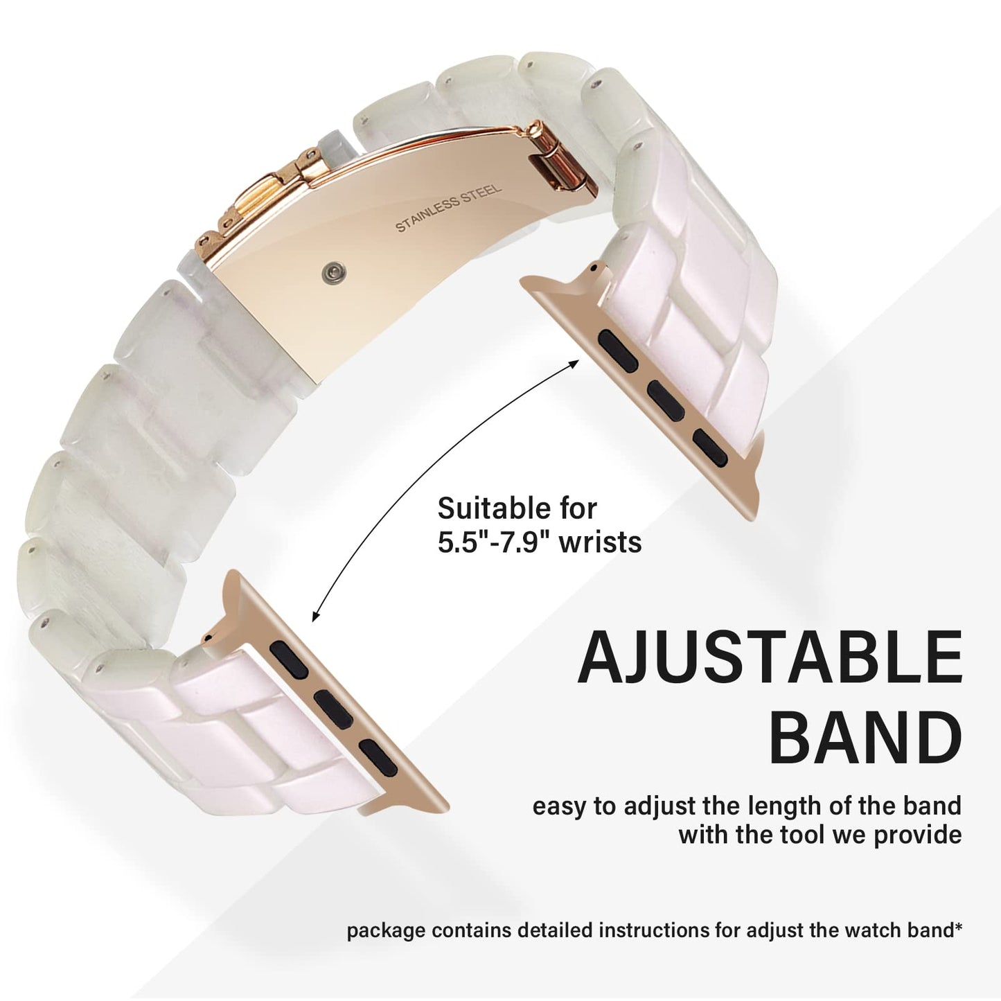Sequin Pink Resin Band