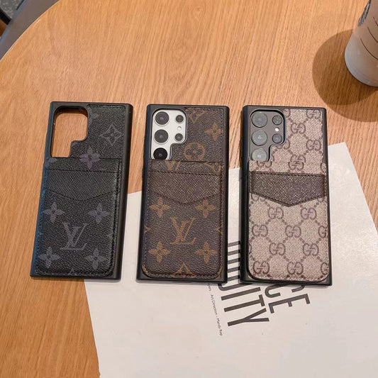 Luxury Leather Card Holder Wallet Samsung Case