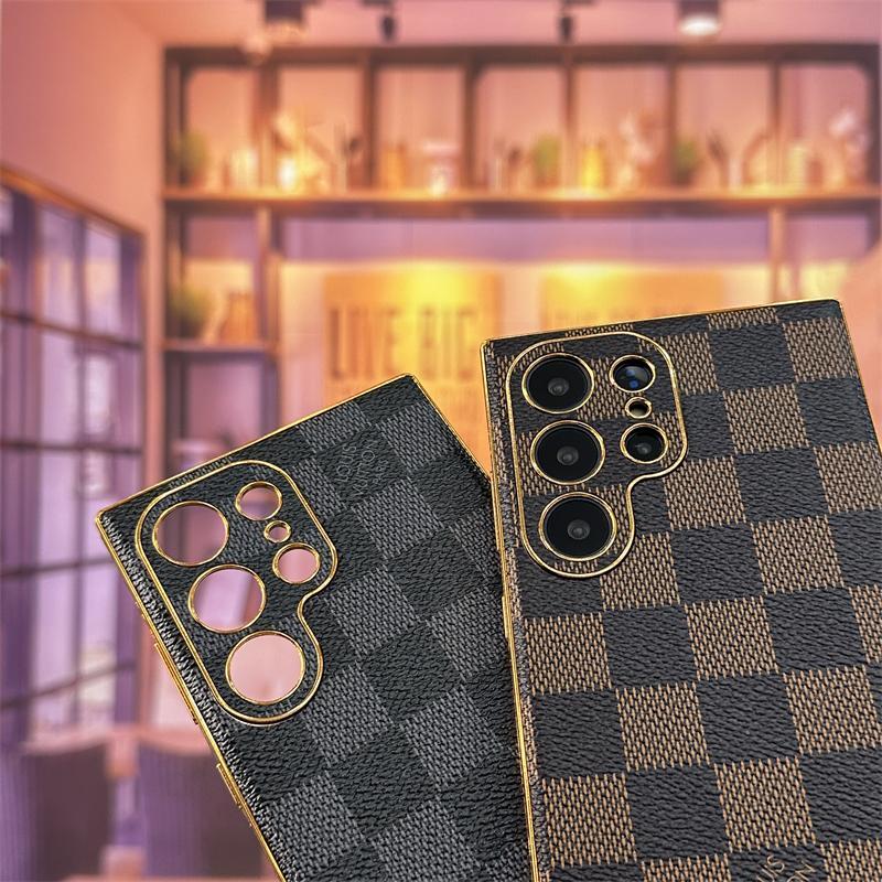 Electroplating Leather Embossed Samsung Case