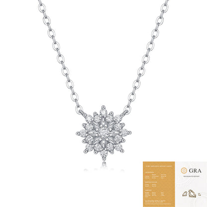 925 silver inlaid moissanite water drop necklace six-claw pendant collarbone chain