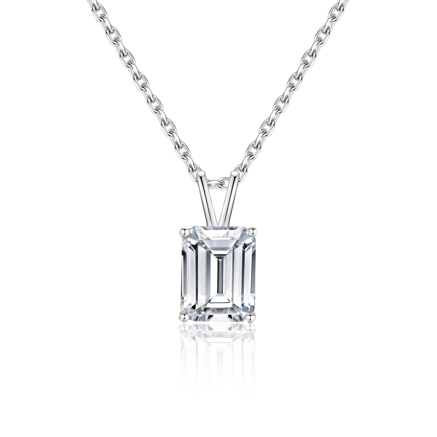 3-Carat Moissanite Necklace 925 Sterling Silver Pendant Fashion Accessories