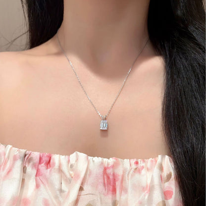 3-Carat Moissanite Necklace 925 Sterling Silver Pendant Fashion Accessories