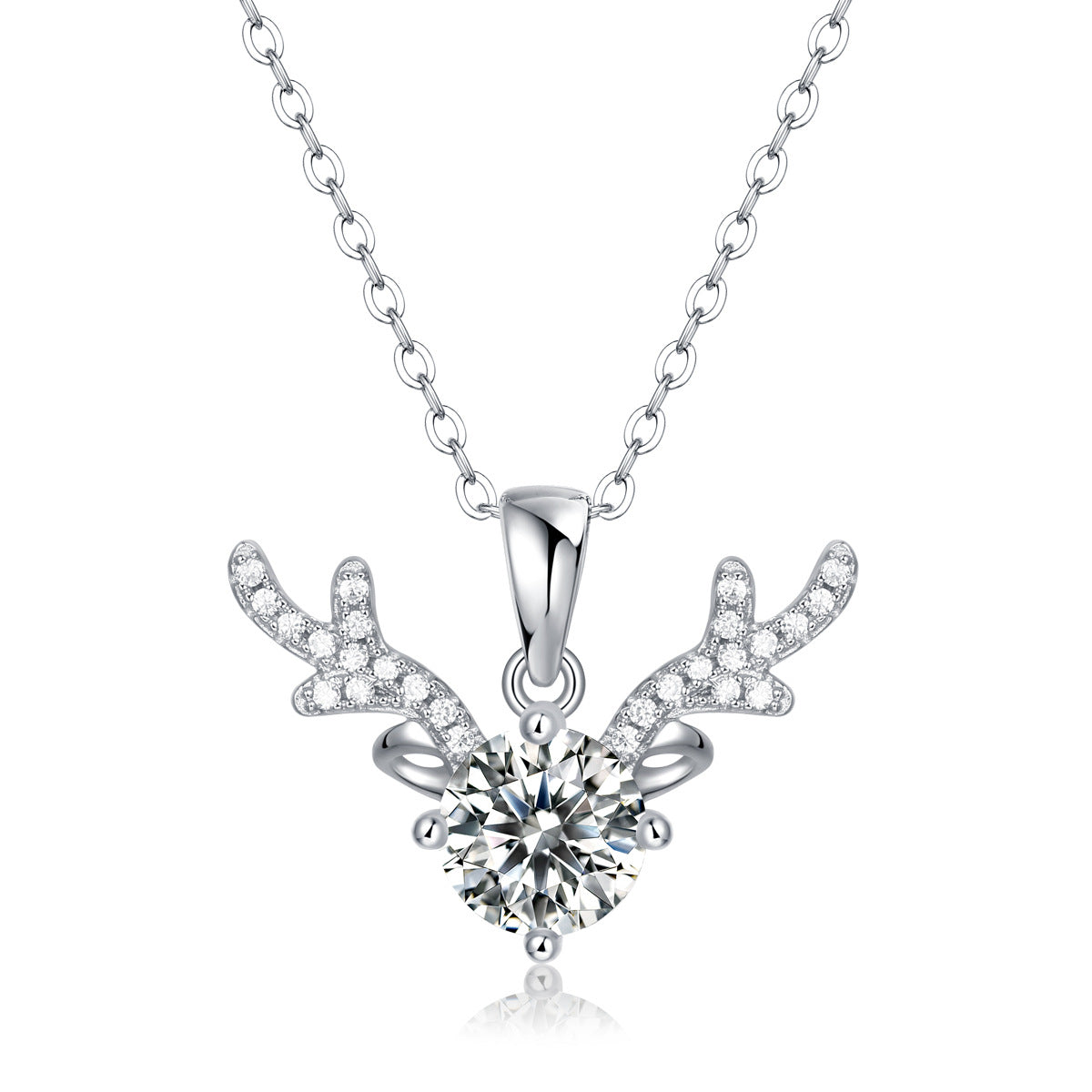 925 silver inlaid moissanite water drop necklace six-claw pendant collarbone chain