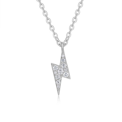 925 silver inlaid moissanite water drop necklace six-claw pendant collarbone chain
