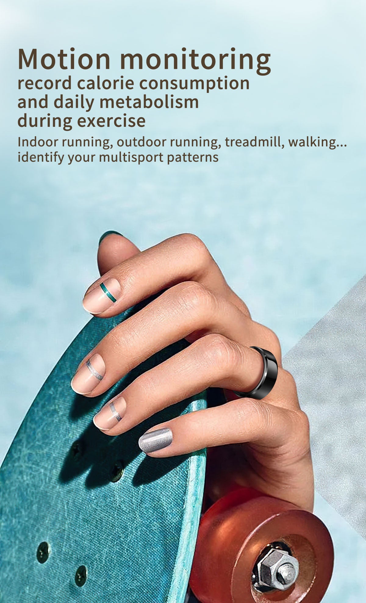 Smart Ring for Men Women, Health Fitness Tracker with Heart Rate/Blood Pressure/Blood Oxygen Monitor,Sleep Tracker,Pedometer, No Subscription, IP68 Waterproof Ring for iPhone&Android
