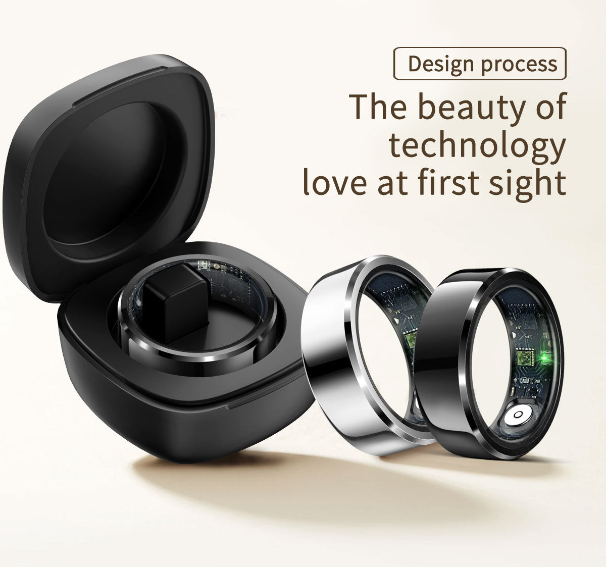 Smart Ring for Men Women, Health Fitness Tracker with Heart Rate/Blood Pressure/Blood Oxygen Monitor,Sleep Tracker,Pedometer, No Subscription, IP68 Waterproof Ring for iPhone&Android