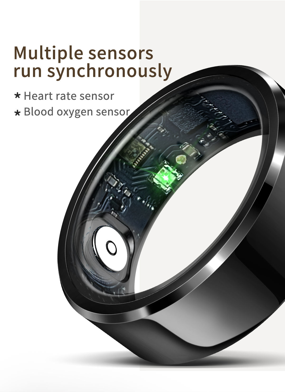 Smart Ring for Men Women, Health Fitness Tracker with Heart Rate/Blood Pressure/Blood Oxygen Monitor,Sleep Tracker,Pedometer, No Subscription, IP68 Waterproof Ring for iPhone&Android