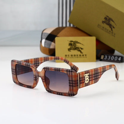 Retro Plaid Square Sunglasses 33004