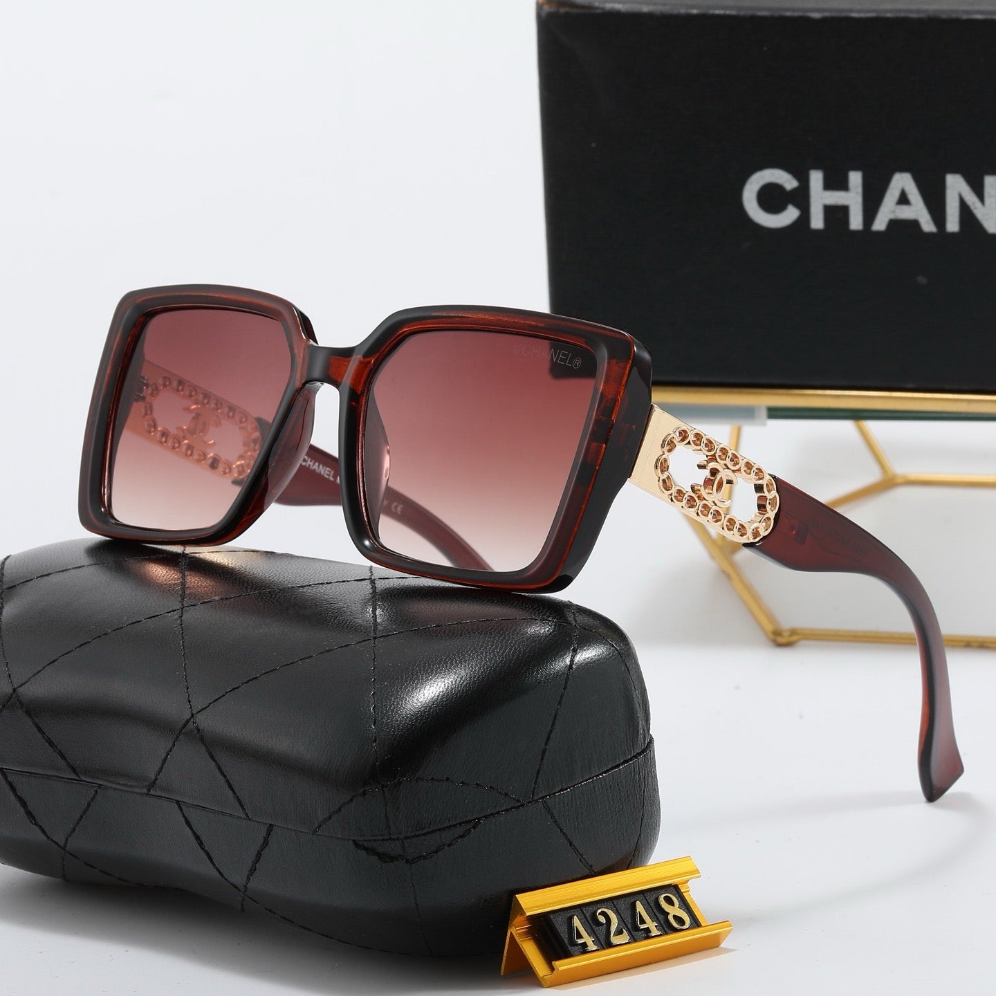 5 colors new full lens iconic logo sunglasses