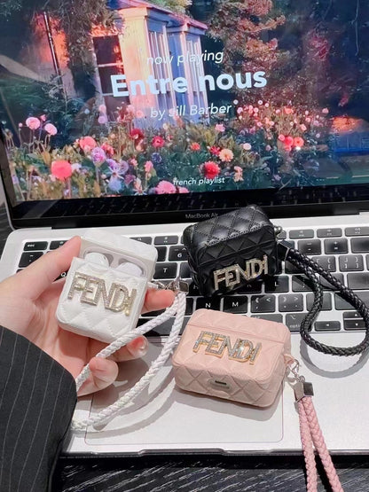 Diamond leather AirPods Case