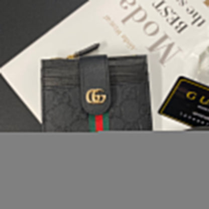 Gold label leather card holder