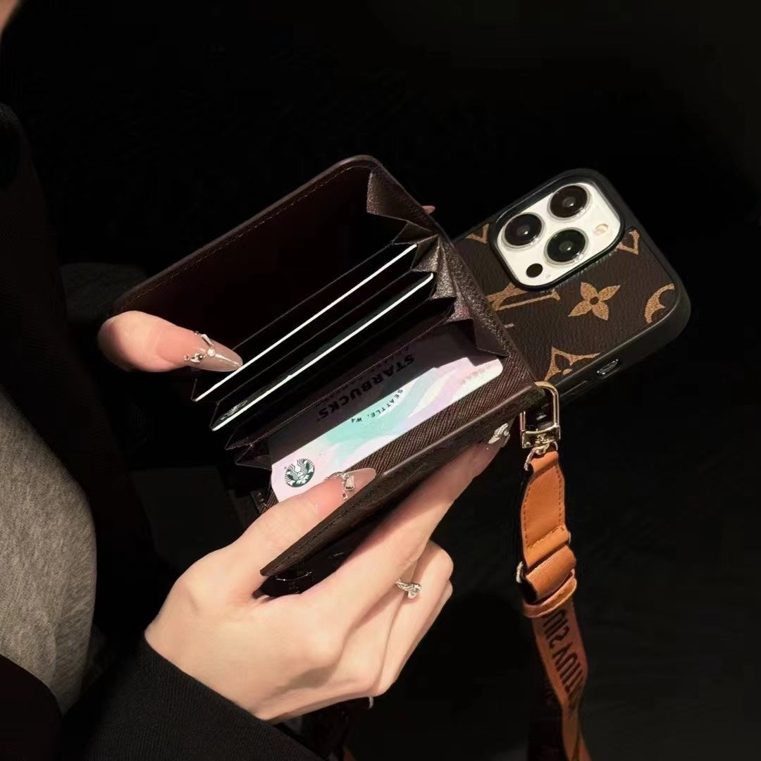 Luxury Leather Coin Purse Crossbody Case