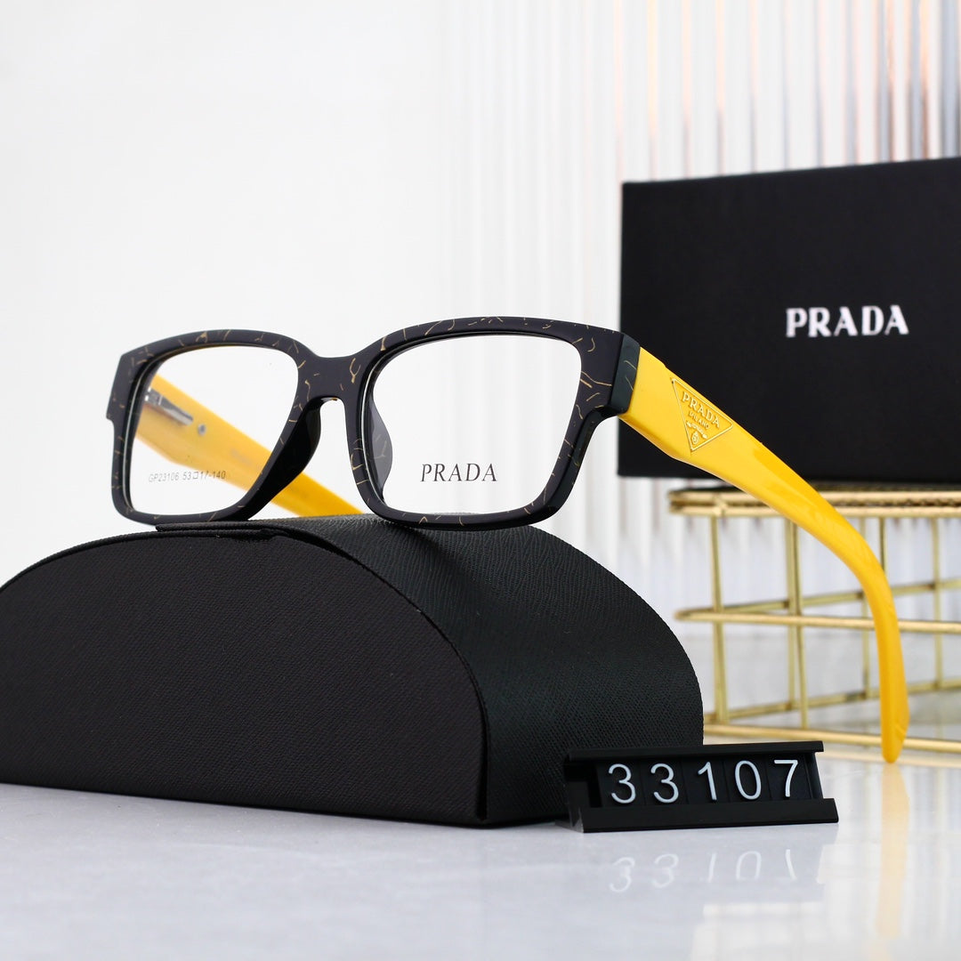 Classic Triangle Logo Square Glasses 33107