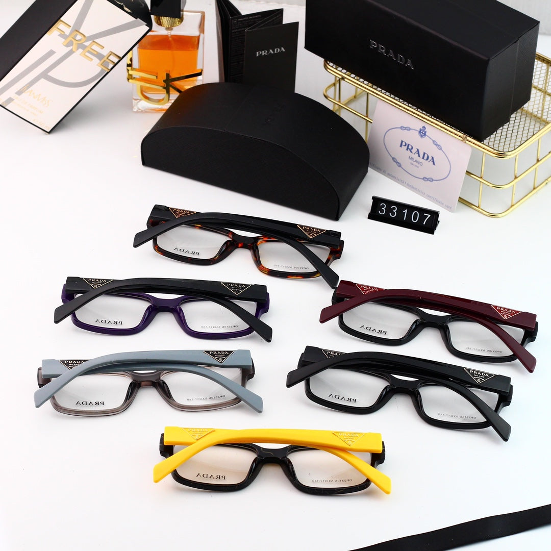 Classic Triangle Logo Square Glasses 33107