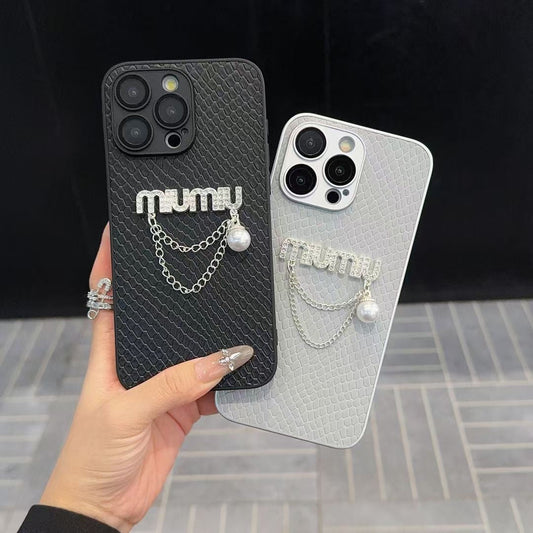 Diamond Pearl Pendant Logo Case