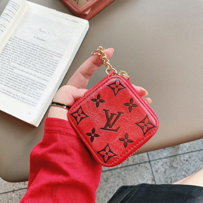 Leather printed AirPods case
