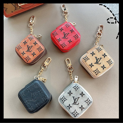 Leather printed AirPods case